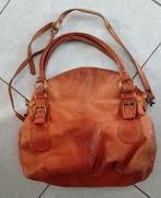 Stoere Cowboysbag bruine lederen tas voor een CreaBea, Overige merken, Gebruikt, Bruin, Ophalen of Verzenden