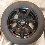 zwarte lichtmetalen velgen met winterbanden, Ophalen of Verzenden