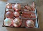 Vintage oudroze kerstballen, Diversen, Ophalen of Verzenden, Gebruikt