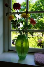 Groene vaas uit dik glas, Ophalen, Minder dan 50 cm, Groen, Glas