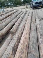 Oude grenen houten binten rond, Ophalen, Gebruikt, 250 cm of meer, Balken