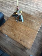 Eikenhouten Salontafel Vierkant, Ophalen, Gebruikt, 50 tot 100 cm, Minder dan 50 cm