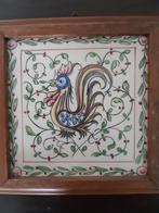 1x ingelijst tegeltje Galo de Barcelos , haan van Portugal, Antiek en Kunst, Antiek | Wandborden en Tegels, Ophalen of Verzenden