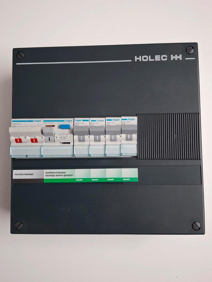 Holec Uitbreidingskast Groepenkast insteekautomaten hager, Doe-het-zelf en Verbouw, Elektra en Kabels, Zo goed als nieuw, Overige typen