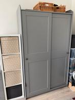 HAUGA Schuifdeurkast, grijs, Huis en Inrichting, Ophalen, Kunststof, Zo goed als nieuw, Minder dan 100 cm