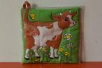 Retro vintage pannenlap - Koe met vlinders en bloemen, Ophalen of Verzenden, Nieuw, Overige kleuren, Overige typen