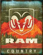 RAM Country Metalen wandbord 31,5 x 40,5 cm., Ophalen of Verzenden, Nieuw, Reclamebord