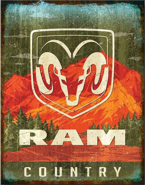 RAM Country Metalen wandbord 31,5 x 40,5 cm., Verzamelen, Merken en Reclamevoorwerpen, Nieuw, Reclamebord, Ophalen of Verzenden