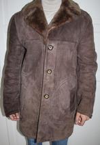 Taupe/Bruine lammy coat maat 52/L, Kleding | Heren, Ophalen of Verzenden, Gedragen, Maat 52/54 (L), Bruin