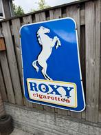 Vintage Roxy Cigarettes emaille Reclamebord, Verzamelen, Ophalen, Reclamebord, Gebruikt, .