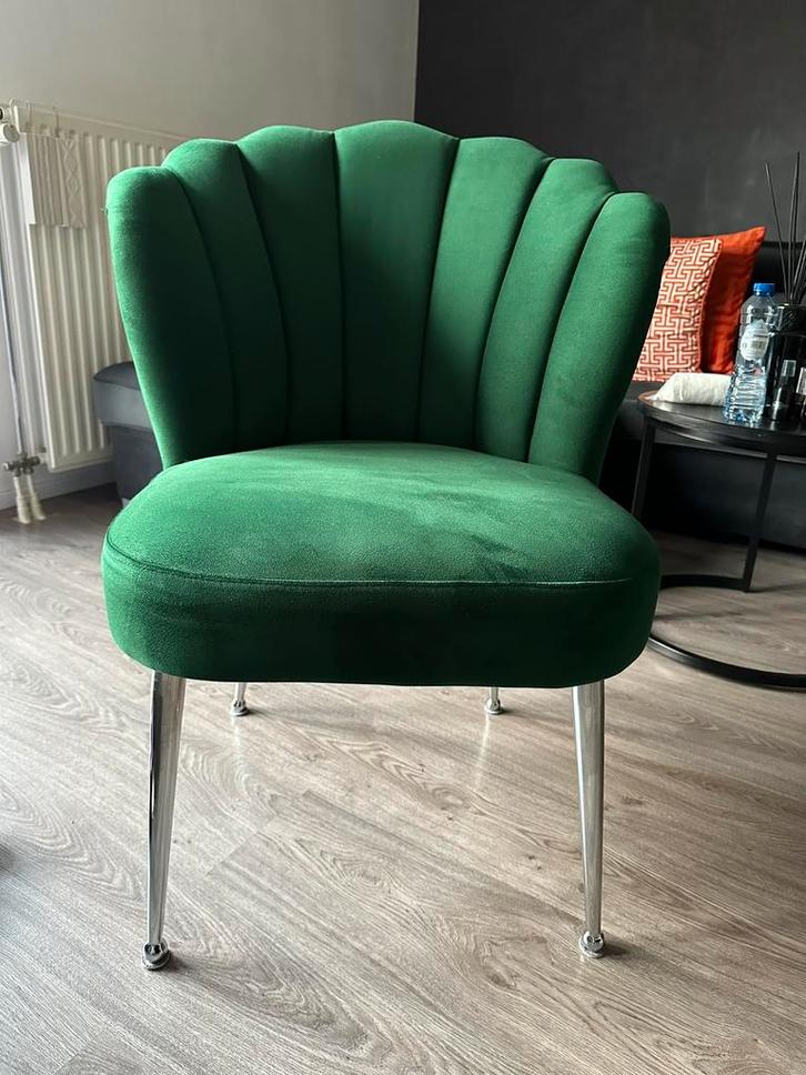 Schelpenstoel set 5 stuks €250,-, Huis en Inrichting, Fauteuils, Zo goed als nieuw, 50 tot 75 cm, Minder dan 75 cm, Ophalen