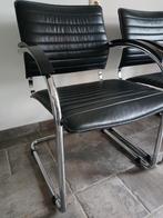 4x Thonet S74f Zwarte Designstoelen Josef Gorcica, Gebruikt, Zwart, Leer, Ophalen of Verzenden