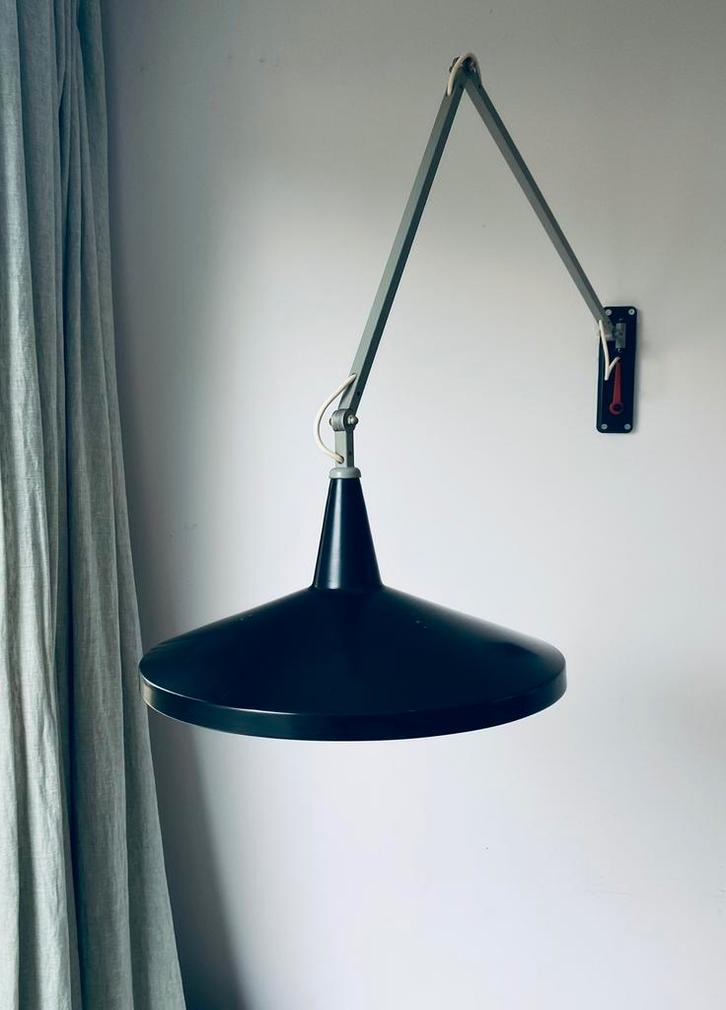 Panama wandlamp WIM RIETVELD  GISPEN, 1950S, Huis en Inrichting, Lampen | Hanglampen, Gebruikt, Minder dan 50 cm, Metaal, Ophalen