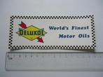 sticker oud DELUXOL Worlds motor oil olie race finishvlag, Verzamelen, Verzenden, Zo goed als nieuw