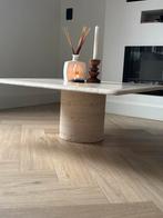 Angelo Mangiarotti design travertin salontafel – vintage, Overige materialen, Zo goed als nieuw, Minder dan 50 cm, Rechthoekig