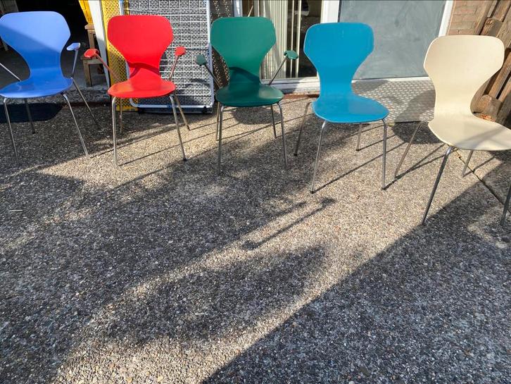 5x danerka vlinderstoek - kringloopwinkel nochris 2.0, Huis en Inrichting, Stoelen, Vijf, Zes of meer stoelen, Ophalen