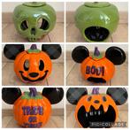 Disney Halloween waxinelicht houders klein en groot pompoen, Verzamelen, Ophalen, Mickey Mouse, Zo goed als nieuw, Beeldje of Figuurtje