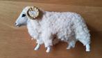 Oud retro kerstgroep beeld bonte ram schaap., Ophalen of Verzenden, Zo goed als nieuw, Zilver, Overige materialen