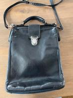 Vintage Zwarte Leren Dames Tas, Sieraden, Tassen en Uiterlijk, Tassen | Damestassen, Ophalen of Verzenden, Gebruikt, Zwart, Handtas