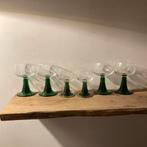 Vintage Groene Glazen - Set van 6, Ophalen of Verzenden