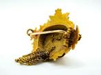 Gouden broche, klederdracht, 19e eeuws, Verzenden, Goud, Broche