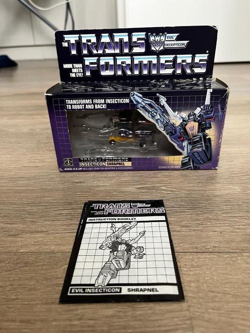 Transformers G1; insecticon Shrapnel in box 1985, Verzamelen, Transformers, Gebruikt, G1, Decepticons, Ophalen of Verzenden