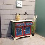 Vintage Meidenkast in Boho-stijl, Ophalen of Verzenden, 25 tot 50 cm, 100 tot 150 cm, Met deur(en)
