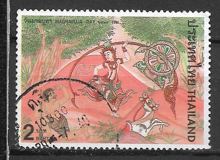 Thailand 1996 Mahapuja dag, Postzegels en Munten, Postzegels | Azië, Gestempeld, Zuidoost-Azië, Verzenden