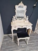 Vintage kaptafel met spiegel en kruk, Huis en Inrichting, Tafels | Kaptafels, Ophalen, Gebruikt, Vintage, 50 tot 100 cm