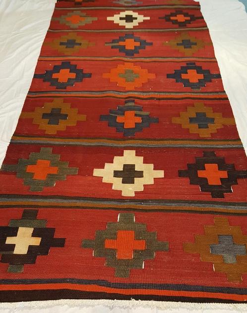 Shahsevan Kelim/Vloerkleed 340 x 131/Perzisch tapijten/Loper, Huis en Inrichting, Stoffering | Tapijten en Kleden, 100 tot 150 cm