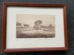 Ets Warmer Hemstede 844/950 De Reest landschap in lijstje, Ophalen of Verzenden