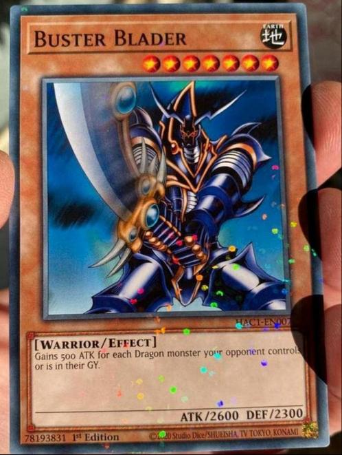 Yu-Gi-Oh! Buster Blader HAC1 1st Ed Parallel Rare !, Hobby en Vrije tijd, Verzamelkaartspellen | Yu-gi-Oh!, Zo goed als nieuw