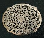 Grote  oude zilveren broche gekeurd 925 zilver  7x 5,5, Verzenden, Zilver, Broche