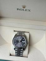 Rolex datejust 41 Rhodium, Sieraden, Tassen en Uiterlijk, Horloges | Heren, Ophalen, Staal, Gebruikt, Rolex