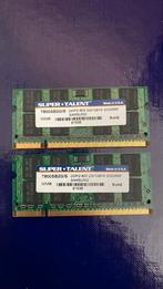 2x samsung ddr2-800 2G/128x8 sodimm, Computers en Software, Ophalen of Verzenden, Zo goed als nieuw