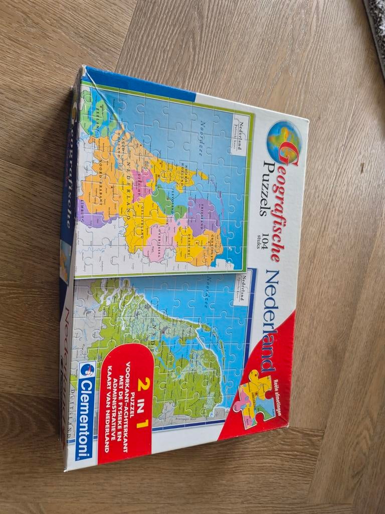 Nederland puzzel 2 in 1, Ophalen of Verzenden, Meer dan 50 stukjes, Gebruikt, 6 jaar of ouder