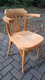 0 thonet cafe bistro stoelen HUTTEN met arm + print in zit, Huis en Inrichting, Stoelen, Ophalen of Verzenden, Gebruikt, Vijf, Zes of meer stoelen