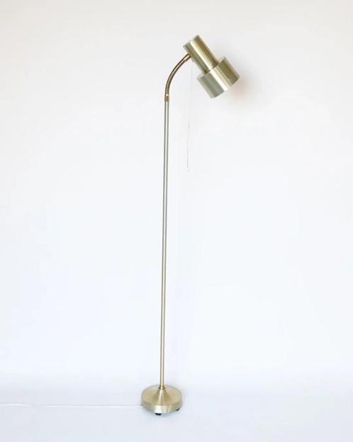 Vintage Zweedse messing staande lamp, Huis en Inrichting, Lampen | Vloerlampen, Gebruikt, 150 tot 200 cm, Metaal, Ophalen