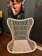Rotan fauteuil wit – €25, Ophalen, Wit, Zo goed als nieuw, Metaal