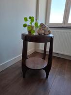 Te koop Art Deco bijzettafel plantentafel Amsterdamse school, Ophalen, Minder dan 55 cm, Rond, Zo goed als nieuw