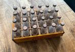 Vintage miniatuur Coca-Cola flesjes in krat Compleet, Verzamelen, Merken en Reclamevoorwerpen, Ophalen, Gebruikt, Verpakking