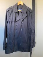 Zwarte heuplange trenchcoat /heren, Ophalen of Verzenden, Zo goed als nieuw, Maat 52/54 (L), Zwart