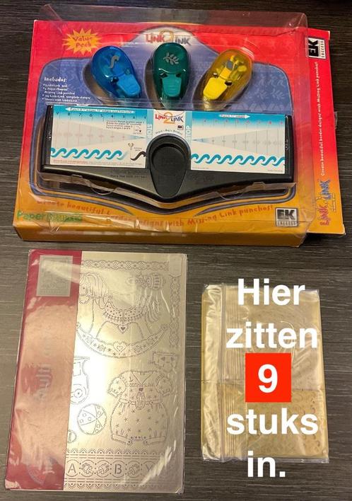 Link2Link Set + Multi Grid 22 + Embossing Mallen 10 stuks, Hobby en Vrije tijd, Kaarten | Zelf maken, Zo goed als nieuw, Pons of Mal