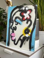 Graffiti Schilderij met Lijst, Antiek en Kunst, Ophalen of Verzenden