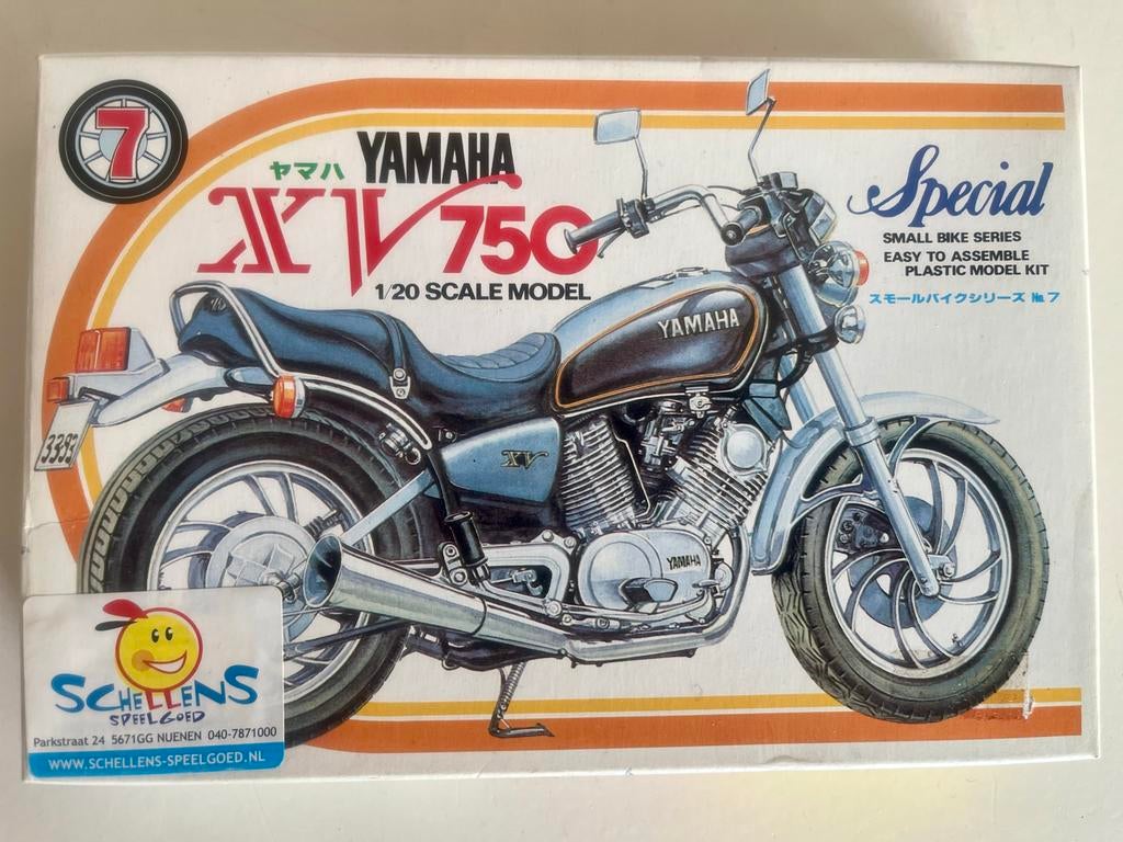 Yamaha XV750 1/20 motorfiets kawai, Overige merken, Auto, Groter dan 1:32, Ophalen of Verzenden