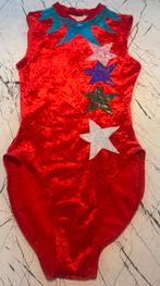 Turnpak velours Rood, Sport en Fitness, Turnen, Verzenden, Nieuw, Kindermaat 122 t/m 140, Turnpak(je)