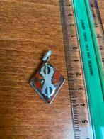 Hanger zilver met rode turquoise en vajra, Ophalen of Verzenden, Zilver