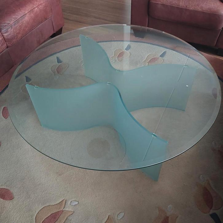 Glazen Salontafel - Stijlvol en Modern, Huis en Inrichting, Tafels | Salontafels, Zo goed als nieuw, Minder dan 50 cm, 50 tot 100 cm