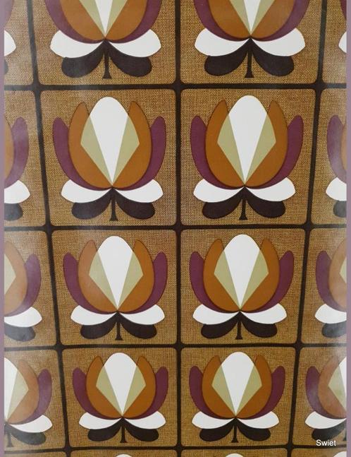 6937 Art deco tulpmotief geometrisch behang swiet  wallpaper, Huis en Inrichting, Stoffering | Behang, minder dan 10 m², Verzenden