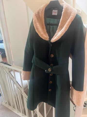 Banned Retro Jas Groen met Faux Fur beschikbaar voor biedingen